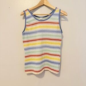 Striped Multicolor Sleeveless Top
